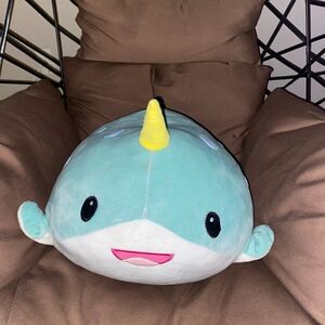 Fiesta Toys Lyssa 14.5" Inches Narwhal Huggy Jumbo Stuffed Animal Squishmallow